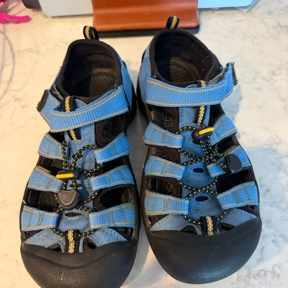 Keen Hiking Sandals Blue Black Orange Size 5